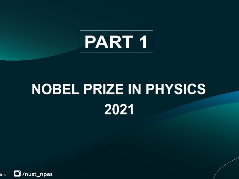 Nobel Prize in Physics 2021 (Part&nbsp;1)
